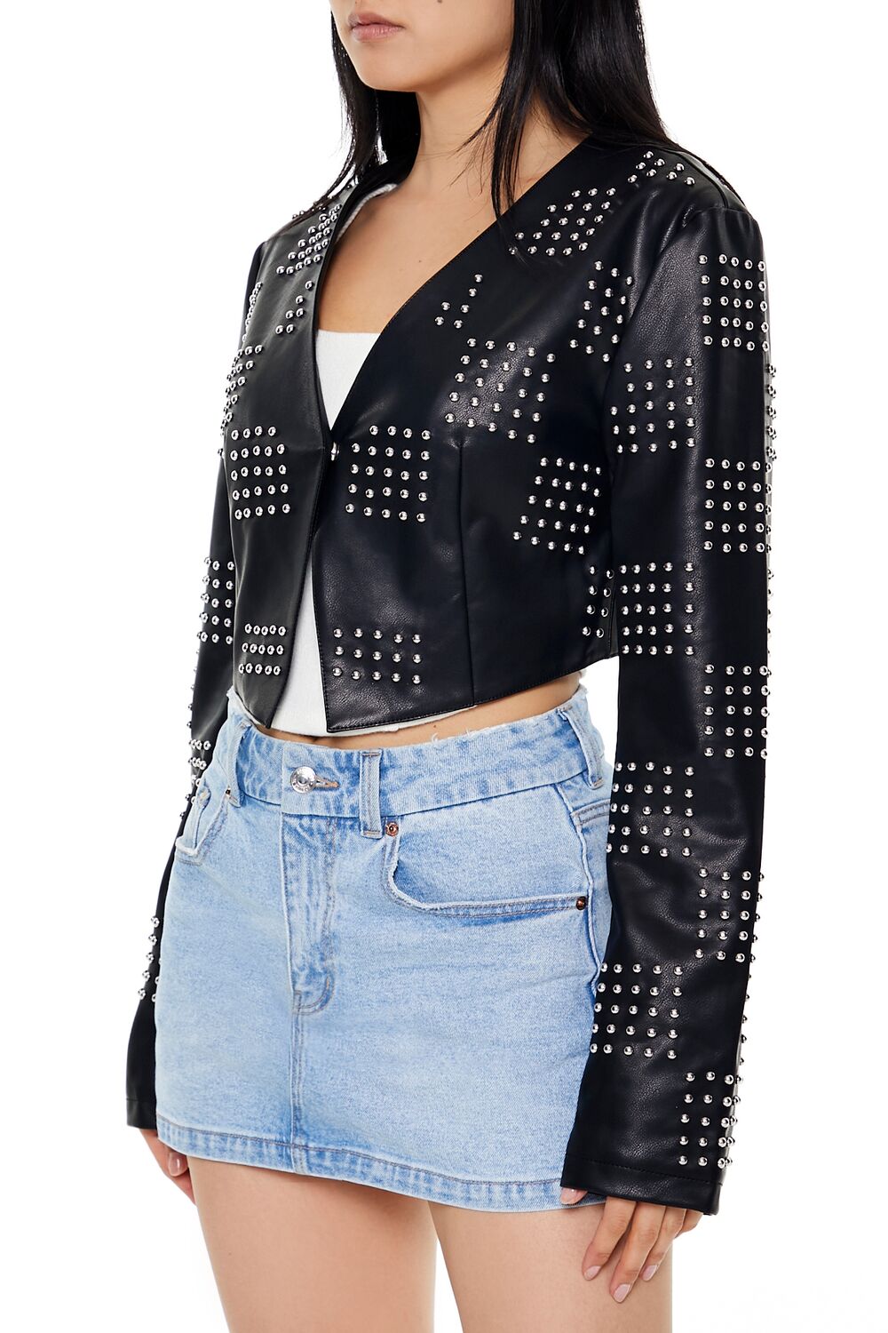 Studded Checkered Jacket - Image 4