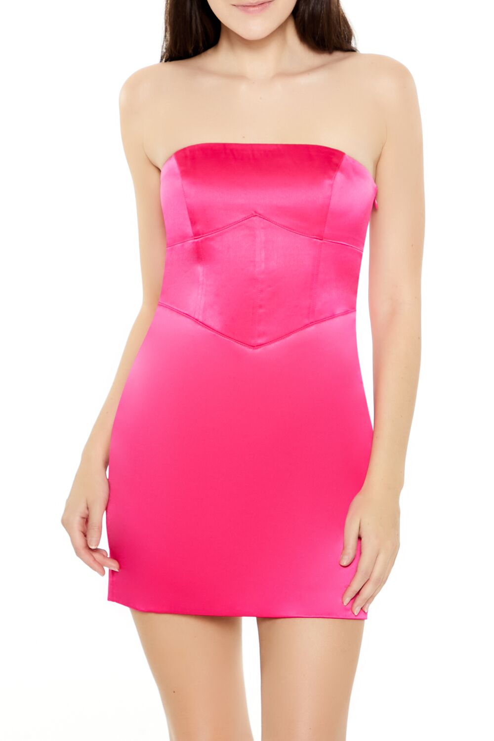 Lace-Up Corset Tube Mini Dress - Image 7