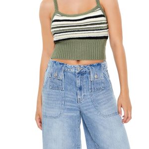 Striped Sweater-Knit Cami