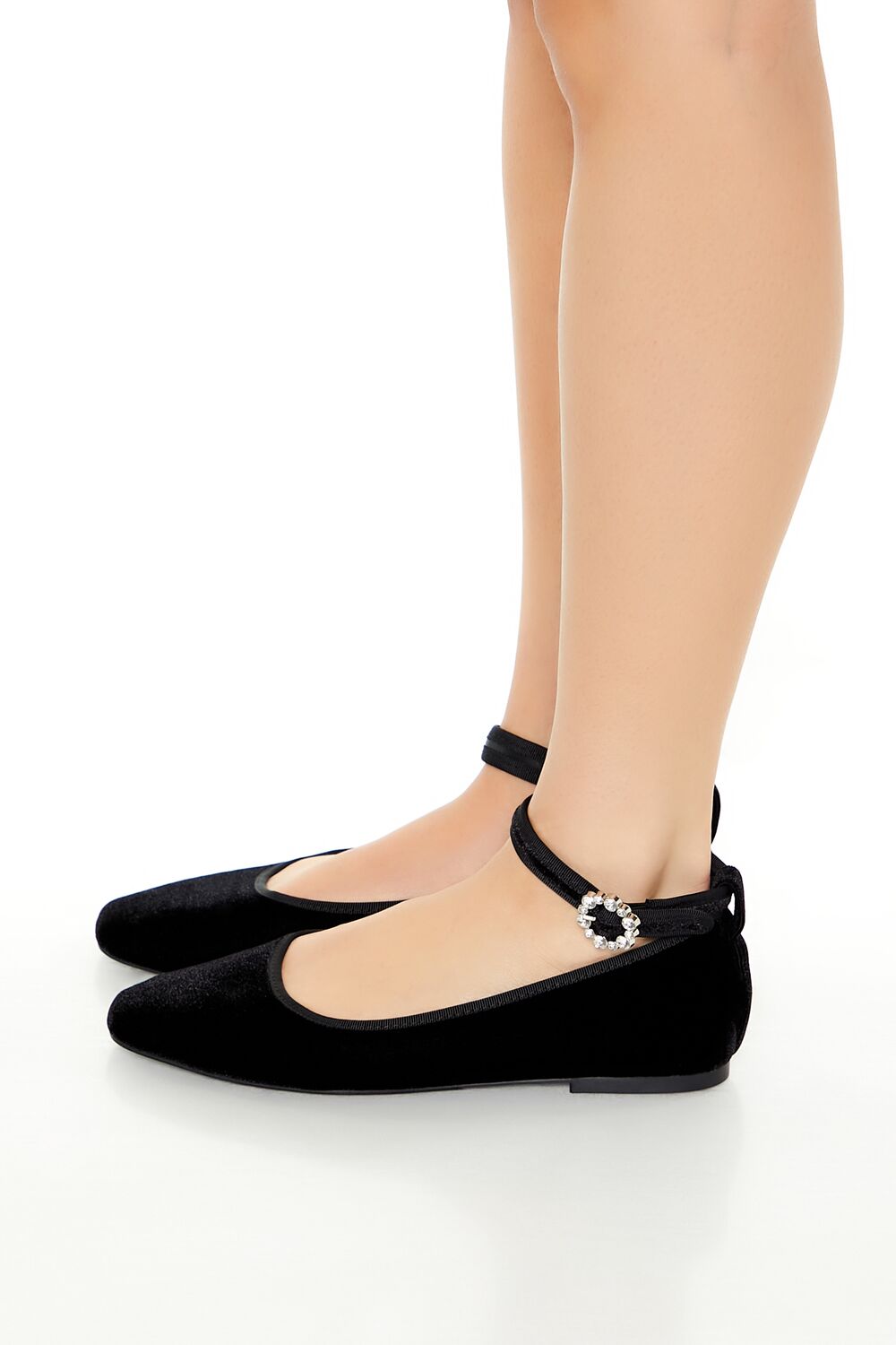 Velvet Mary Jane Ballet Flats - Image 2
