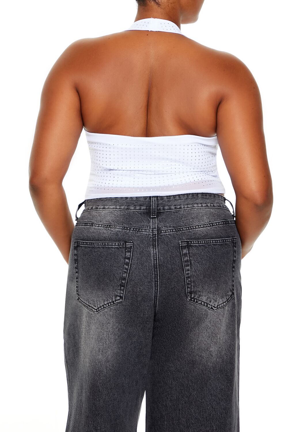 Plus Size Rhinestone Halter Top - Image 5