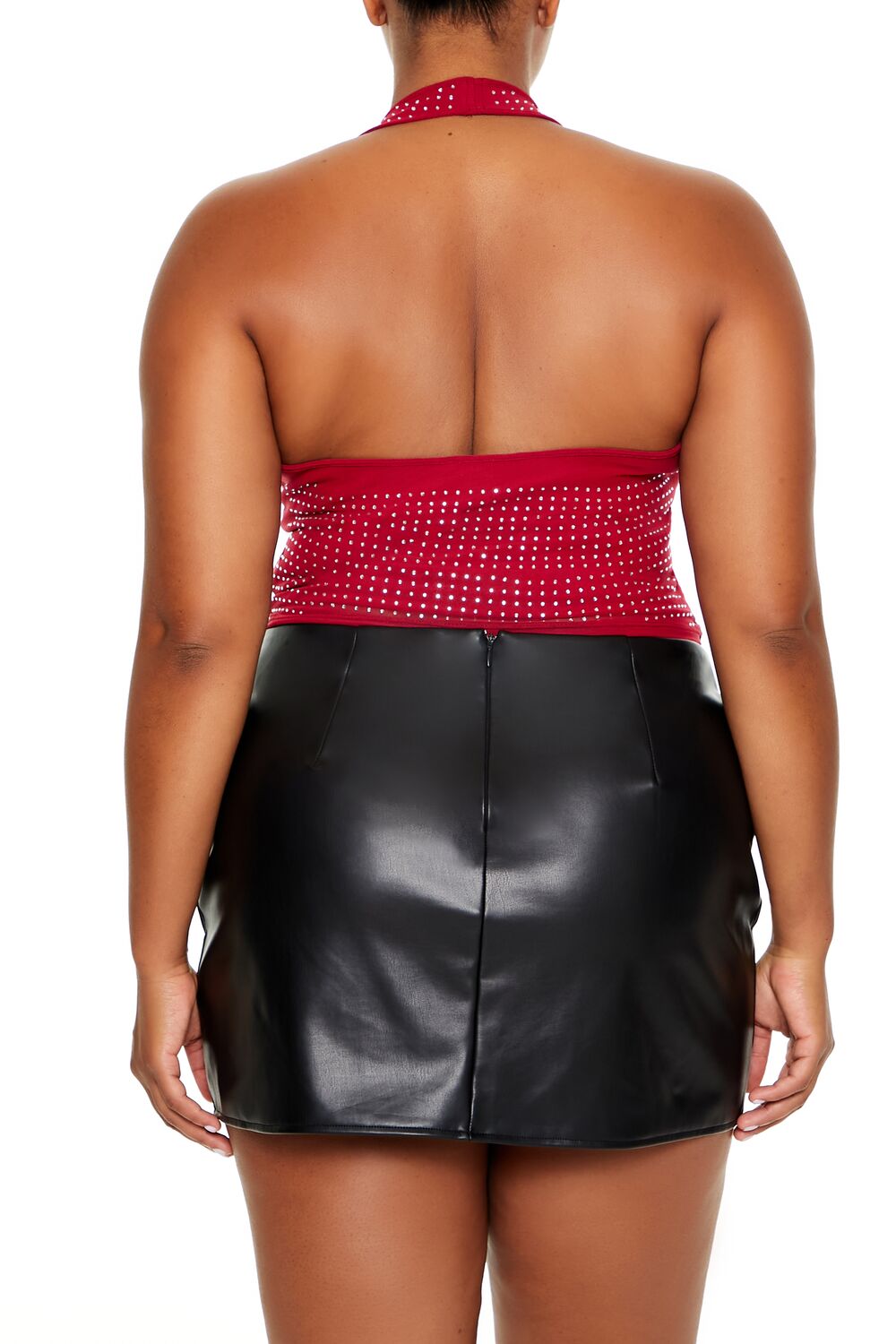 Plus Size Rhinestone Halter Top - Image 10