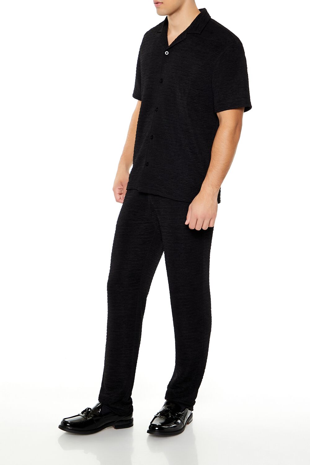 Textured Slim-Fit Straight Pants - Image 3