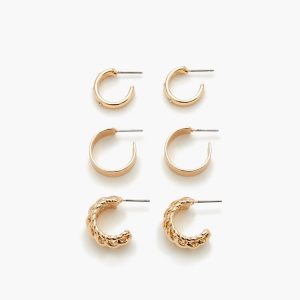 Rhinestone Hoop Earring Set