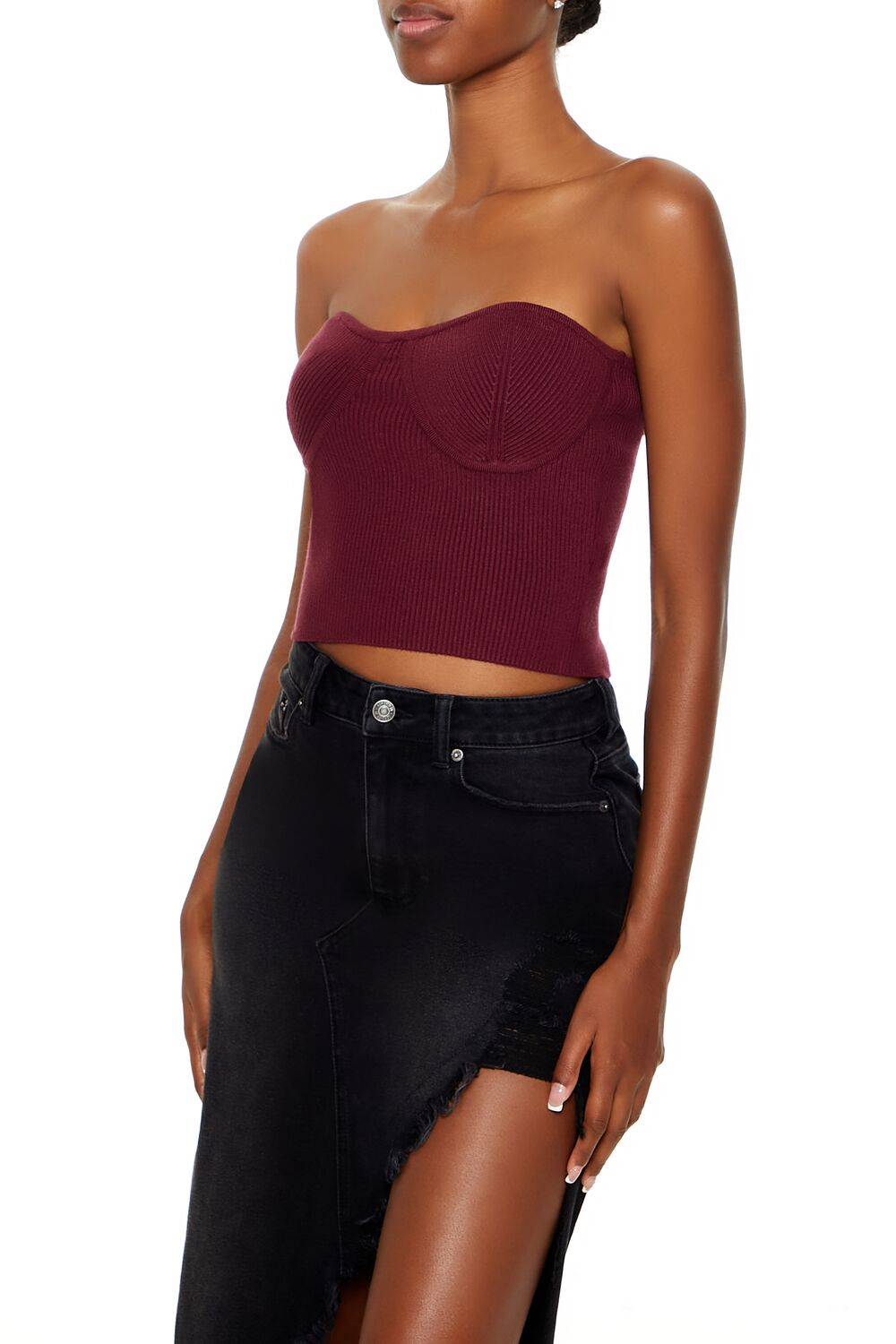 Sweater-Knit Tube Top - Image 9