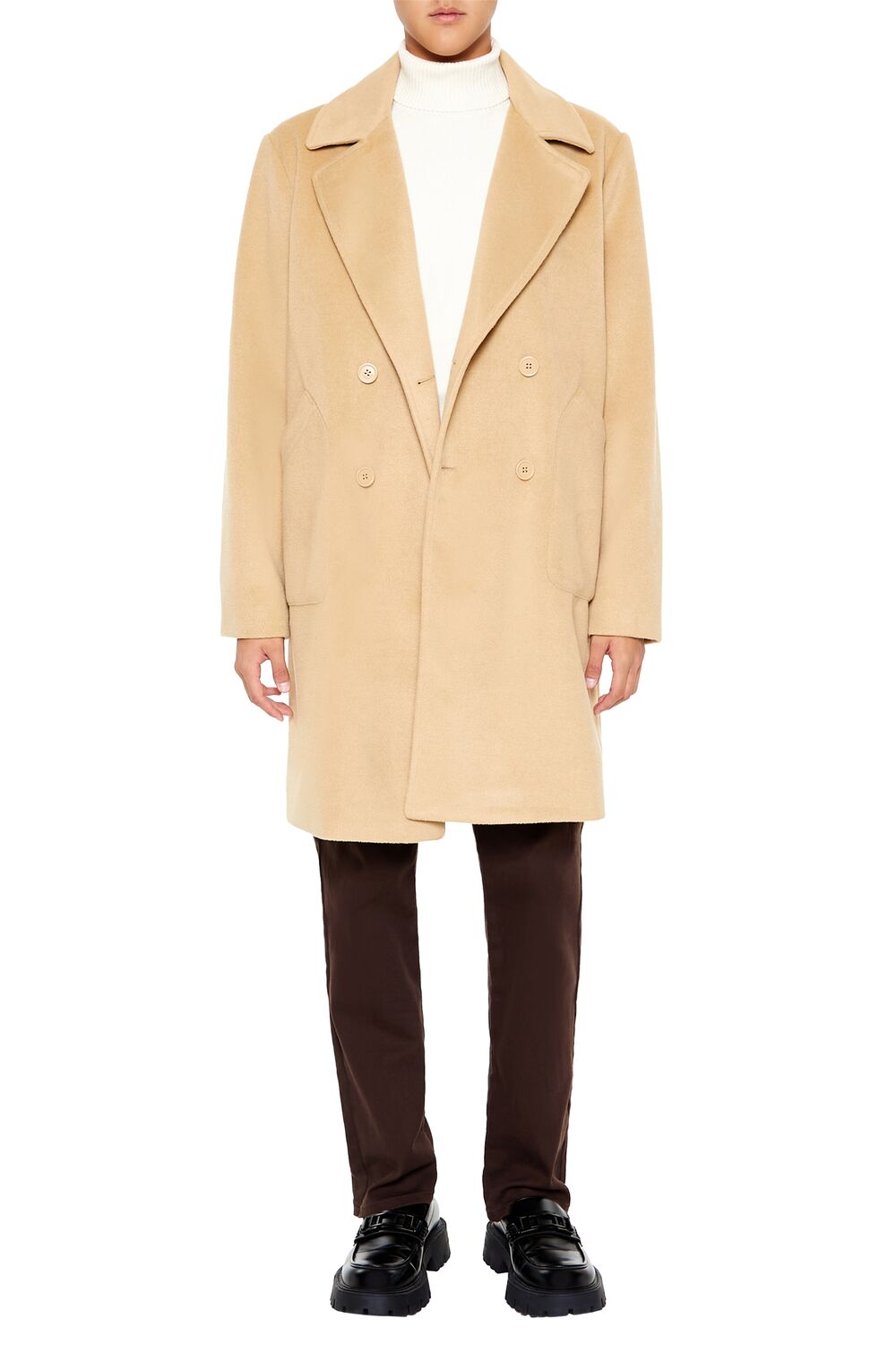 Notched Double-Breasted Coat - Image 2