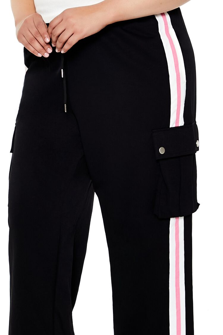 Plus Size Striped Cargo Joggers - Image 5