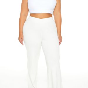 Plus Size Sweater-Knit Wide-Leg Pants