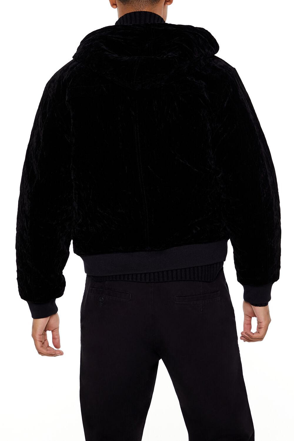 Hooded Velvet Wallet Chain Jacket - Image 5