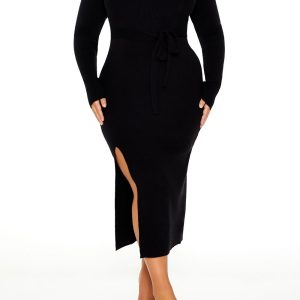 Plus Size Midi Sweater Dress