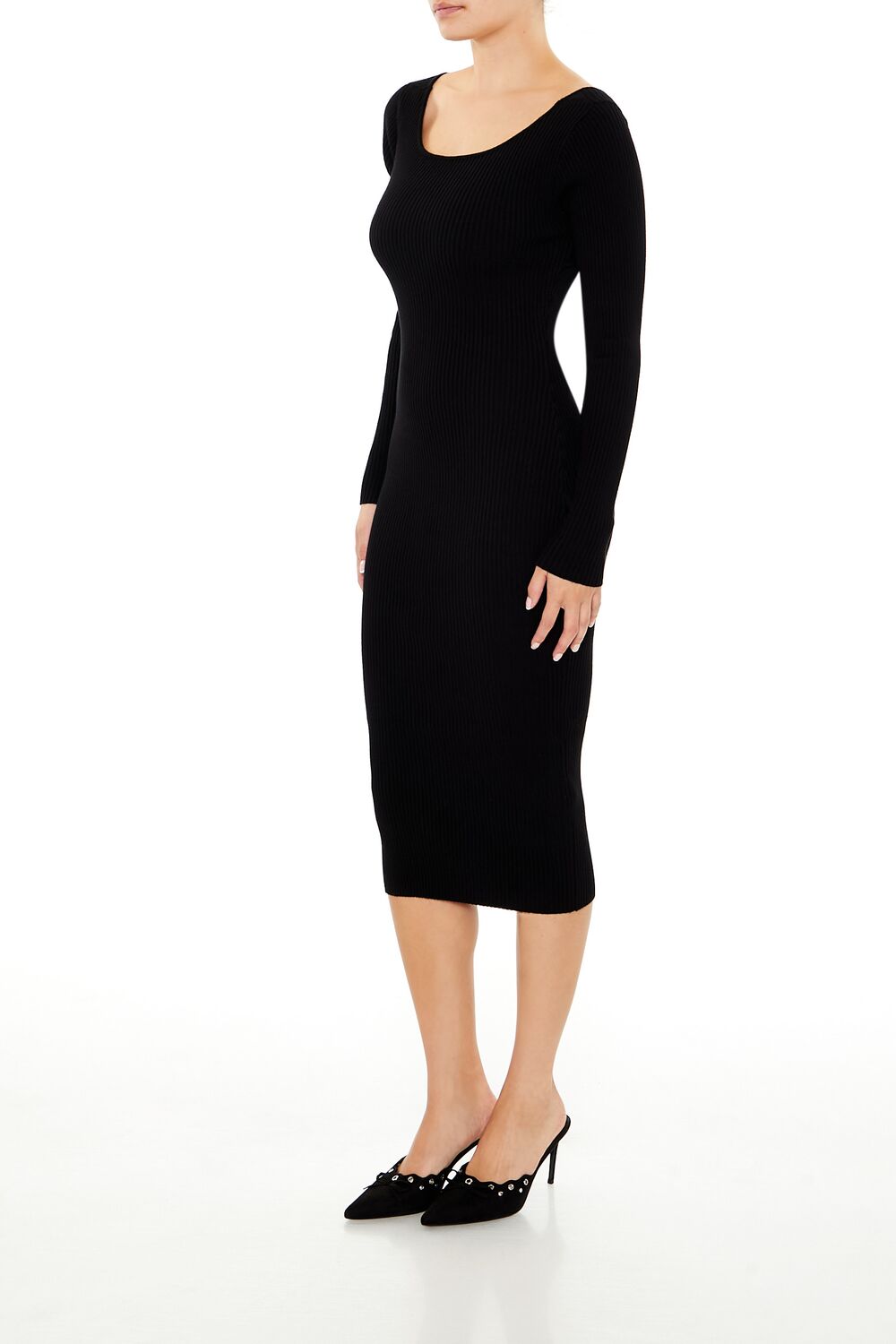 Twist-Back Midi Sweater Dress - Image 3