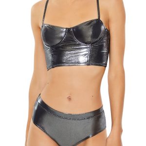 Metallic Lingerie Bustier