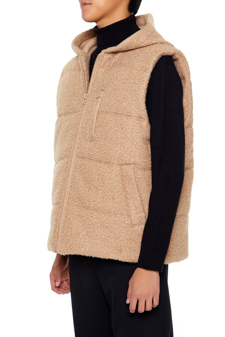 Hooded Faux Shearling Vest - Image 3