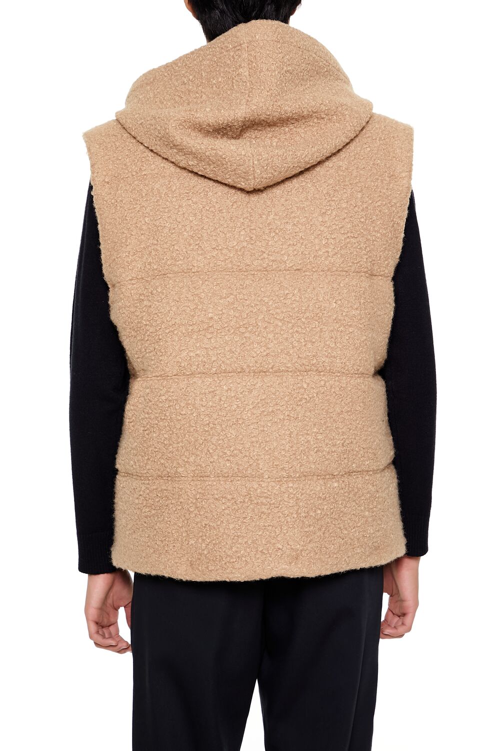 Hooded Faux Shearling Vest - Image 4