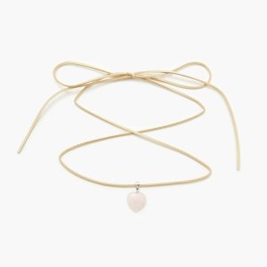 Faux Stone Heart Choker Necklace