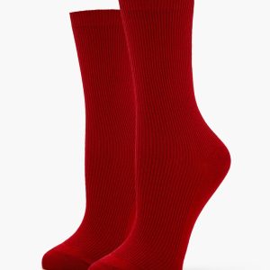 Ribbed Crew Socks