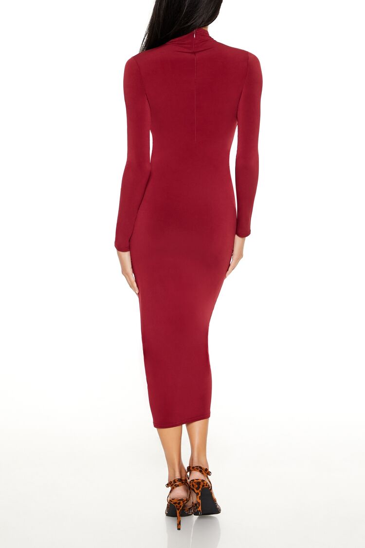 Ruched Bodycon Midi Dress - Image 9