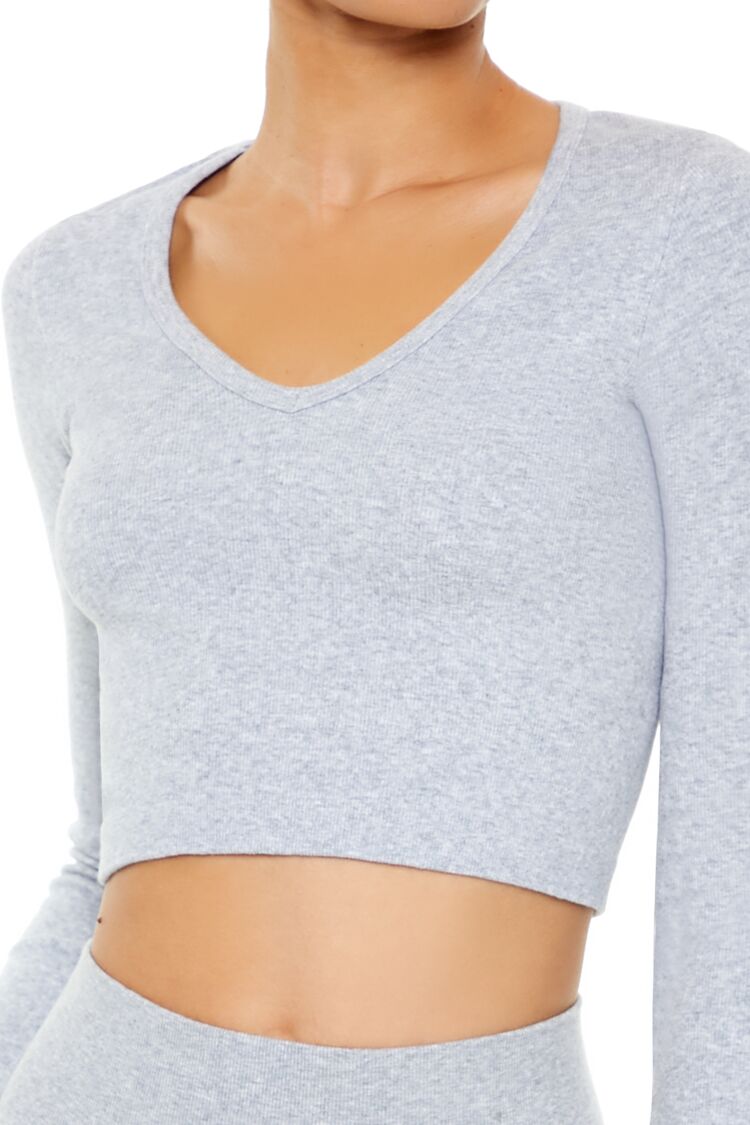 Active Seamless V-Neck Crop Top - Image 3