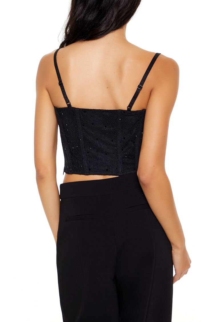 Lace Rhinestone Corset Cami - Image 5