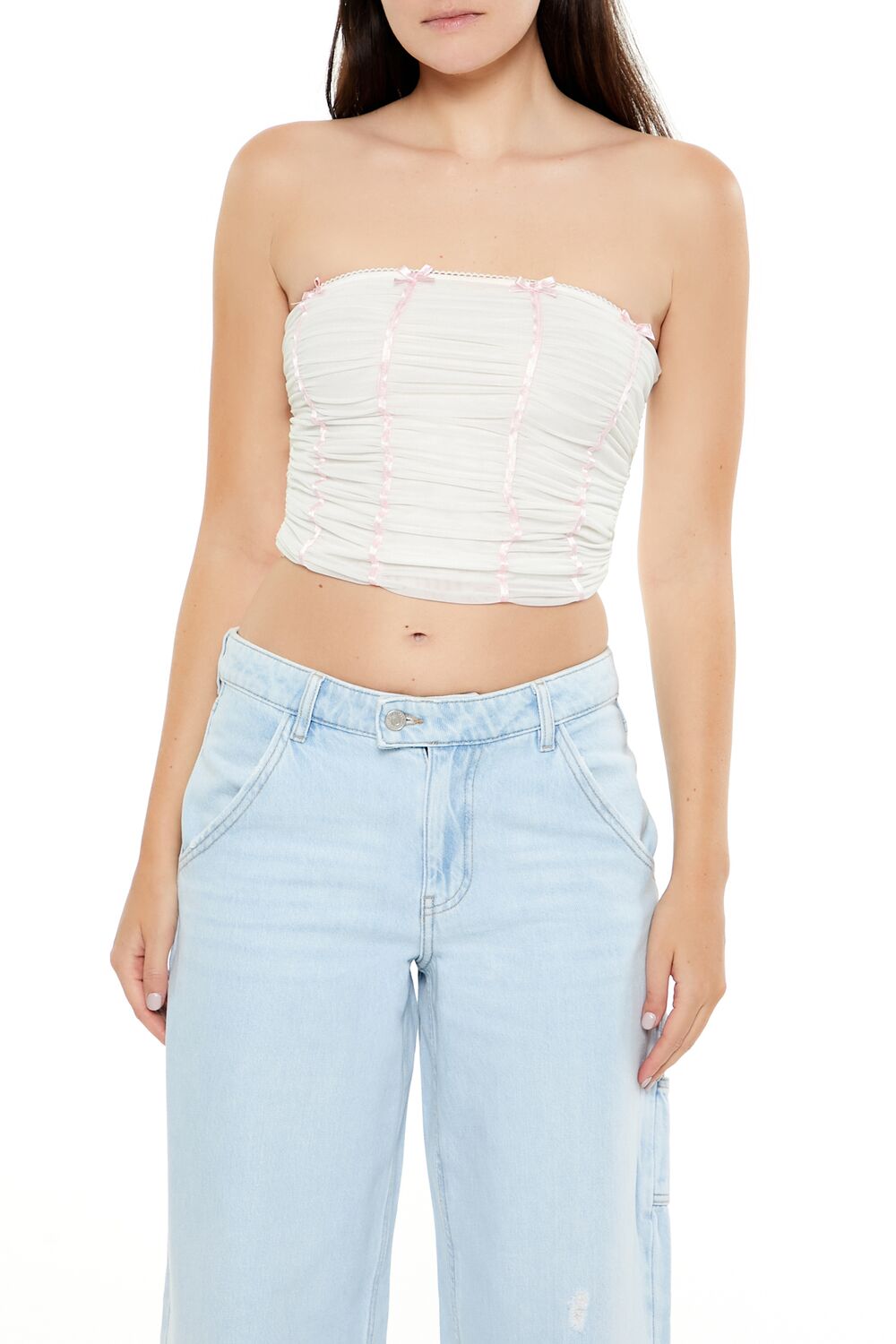 Bow Cropped Tube Top - Image 6
