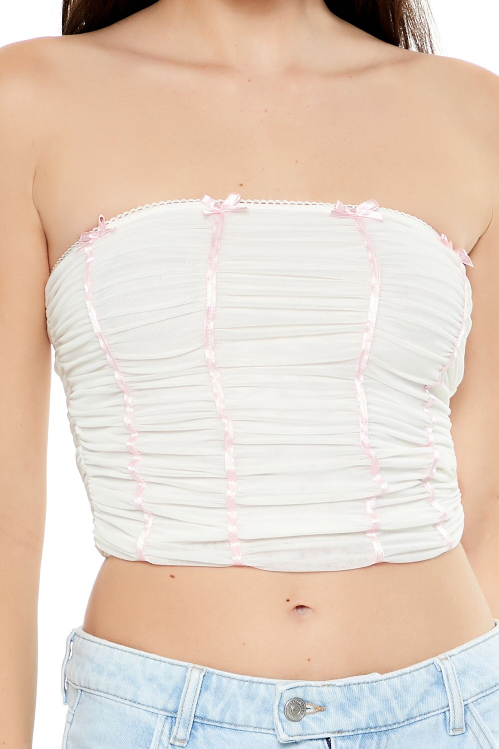 Bow Cropped Tube Top - Image 8