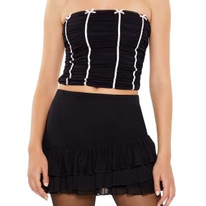 Bow Cropped Tube Top