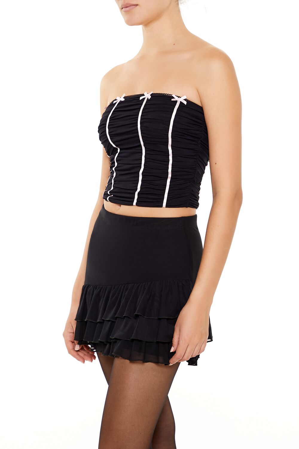 Bow Cropped Tube Top - Image 4