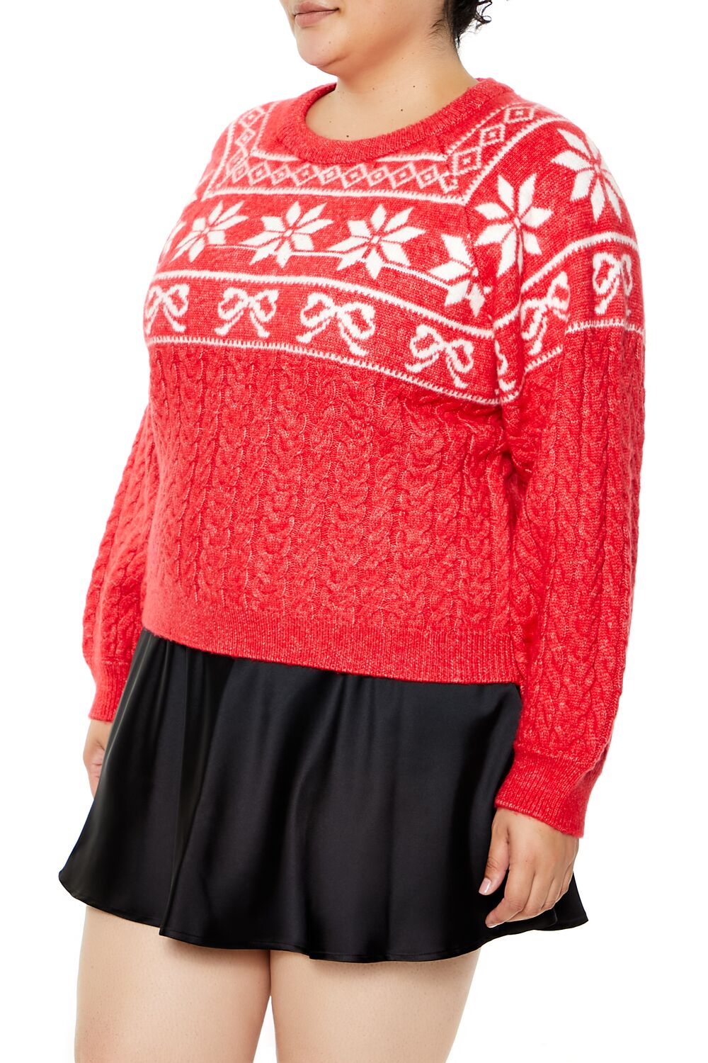 Plus Size Fair Isle Poinsettia Sweater - Image 4