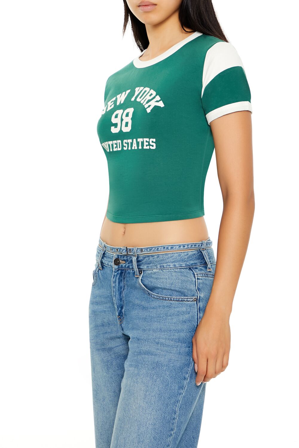 New York Cropped Ringer Tee - Image 4