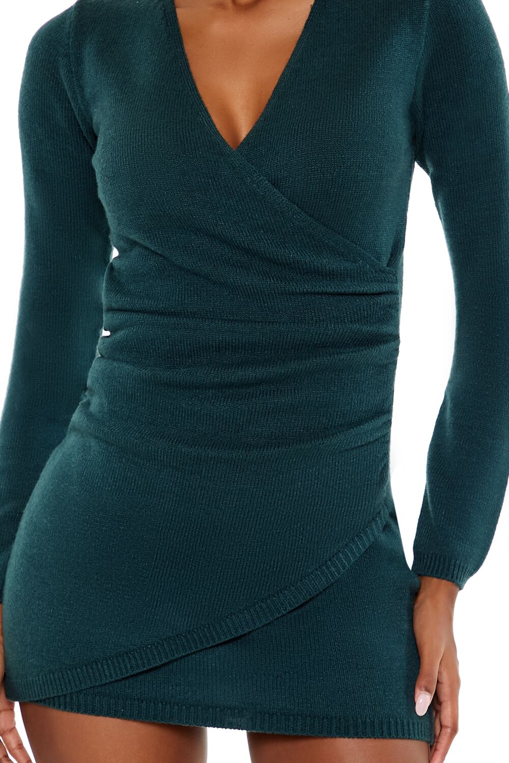 Mini Wrap Sweater Dress - Image 10