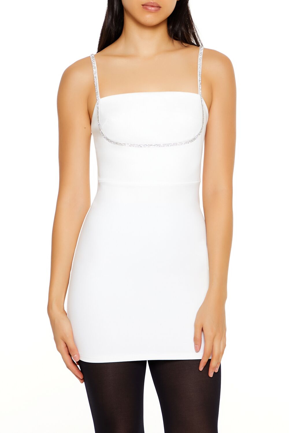 Rhinestone-Trim Cami Mini Dress - Image 7