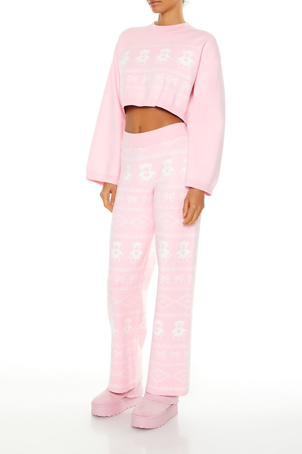 Fair Isle Wide-Leg Pajama Pants - Image 3