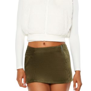 Faux Shearling Cropped Vest