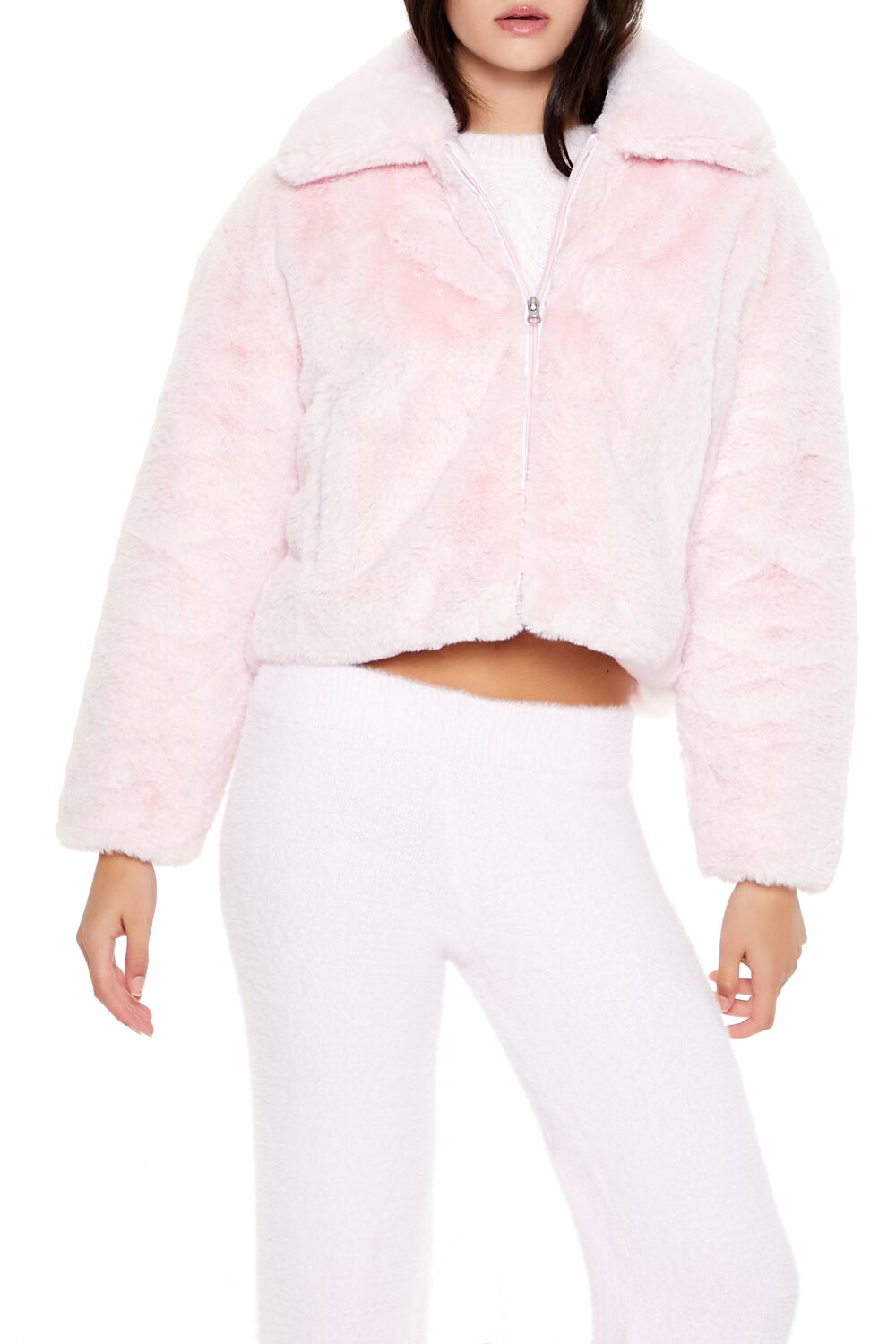 Faux Fur Zip-Up Coat - Image 6