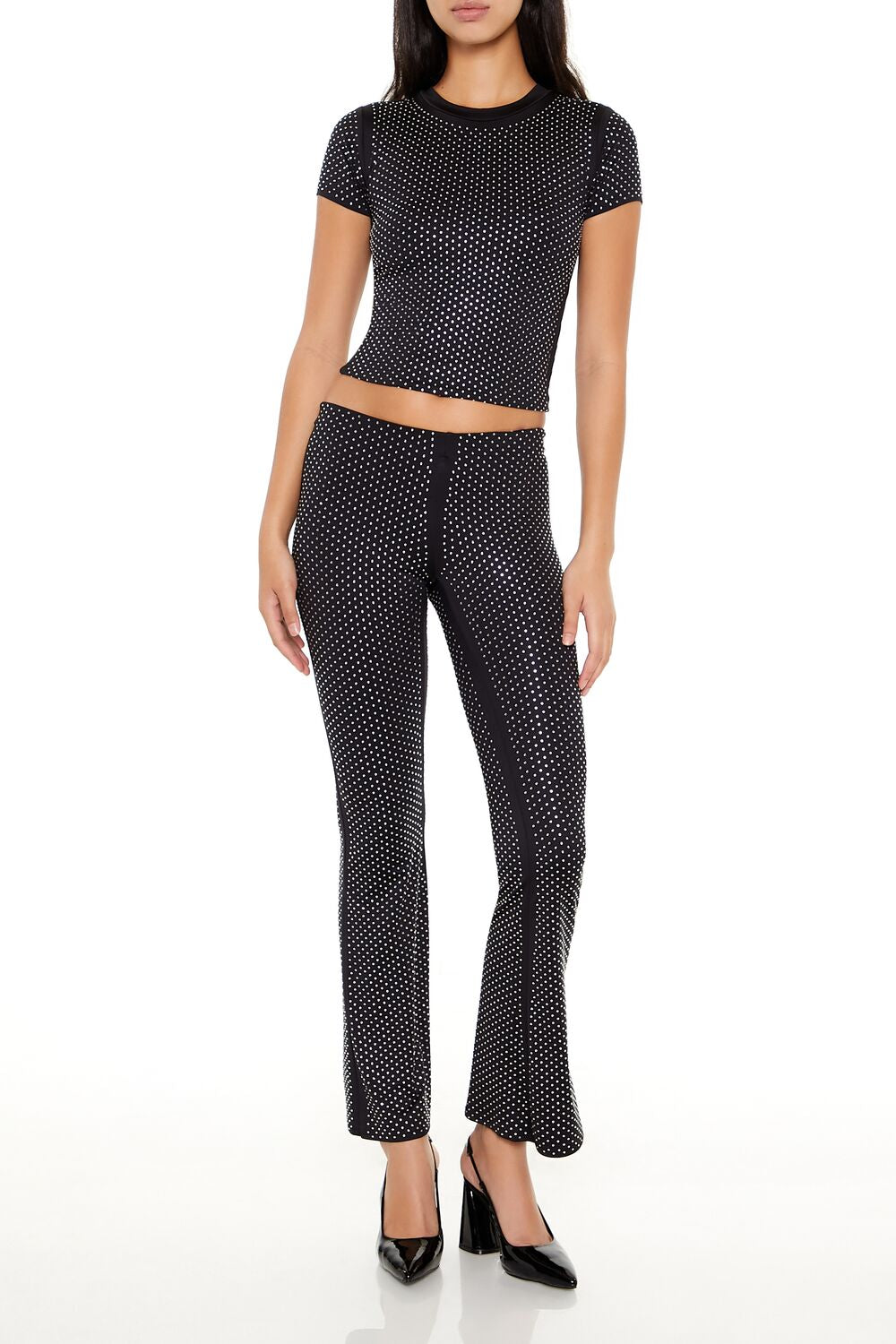 Contour Sculpt Rhinestone Tee - Image 2