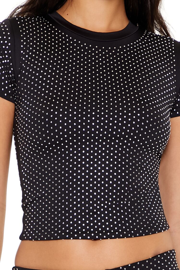 Contour Sculpt Rhinestone Tee - Image 3