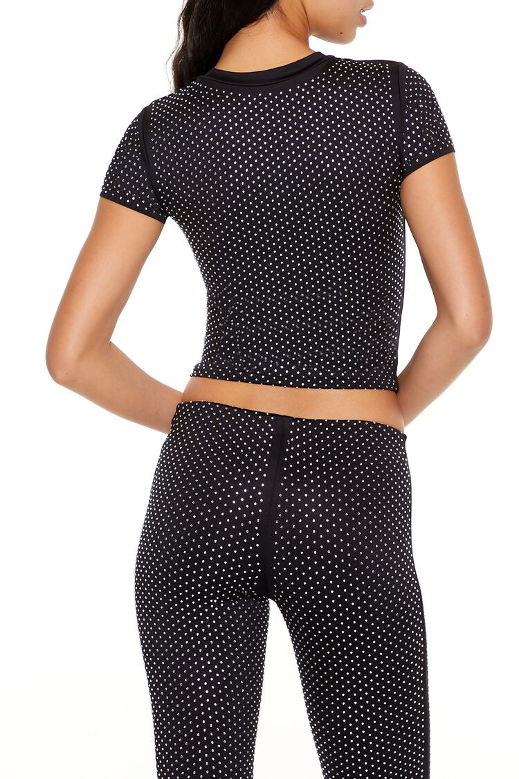 Contour Sculpt Rhinestone Tee - Image 5