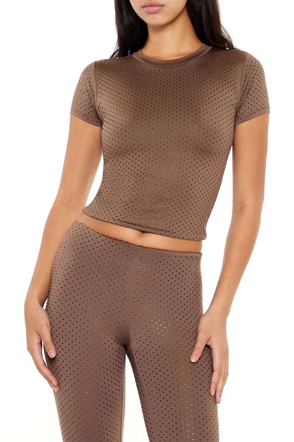 Contour Sculpt Rhinestone Tee - Image 6