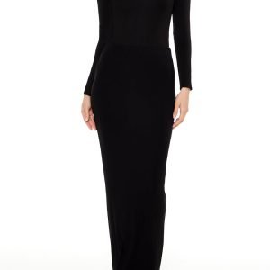 Faux Feather-Trim Off-the-Shoulder Bodysuit