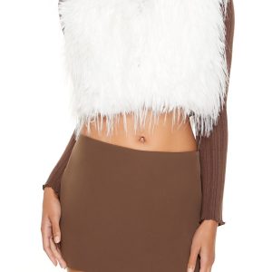 Shaggy Faux Fur Cropped Vest