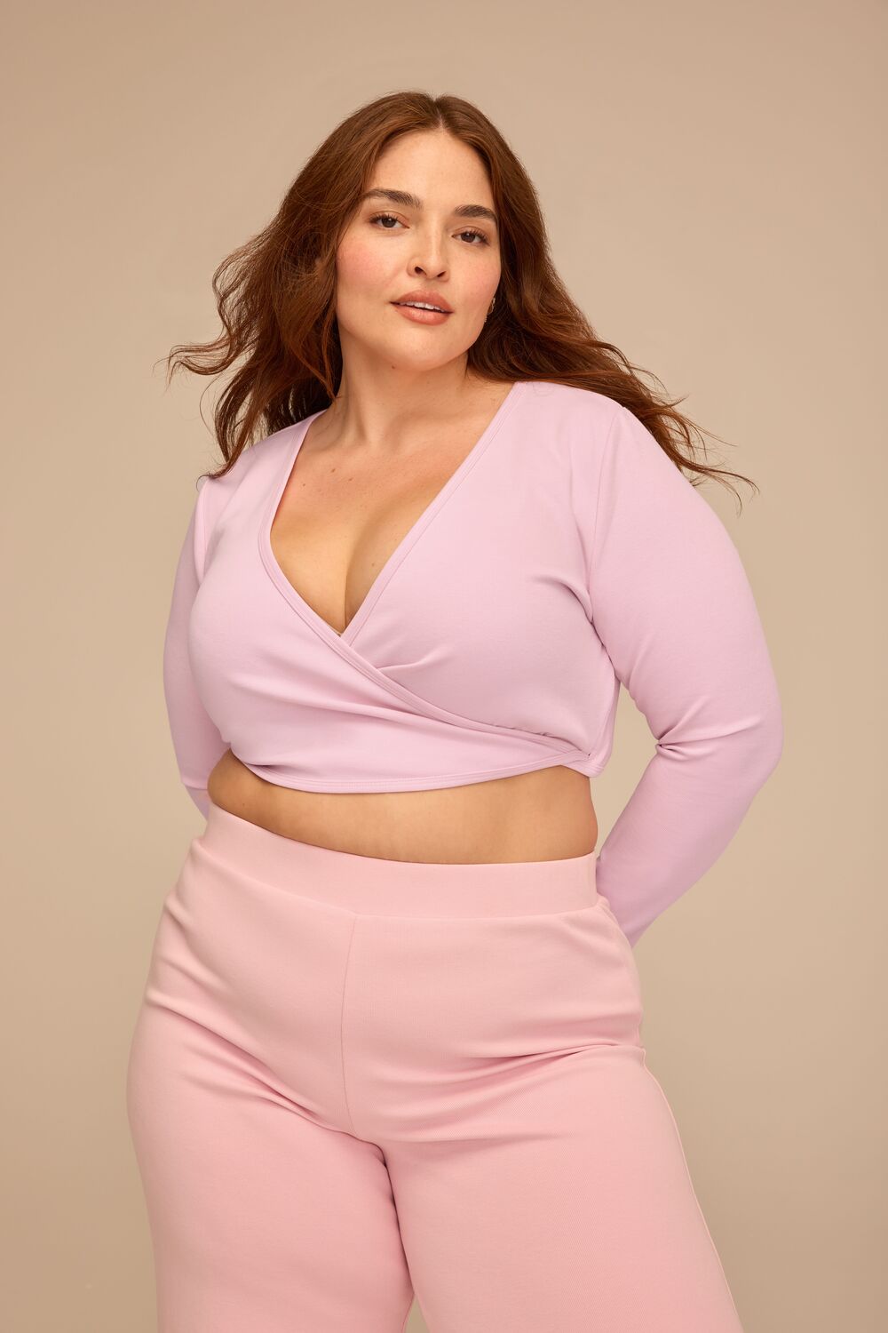Plus Size Wrap Crop Top