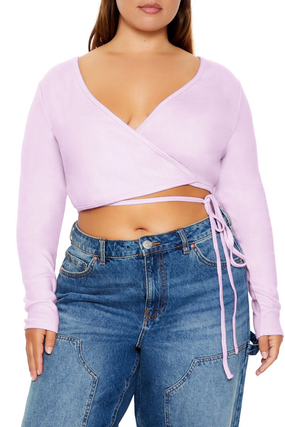 Plus Size Wrap Crop Top - Image 3
