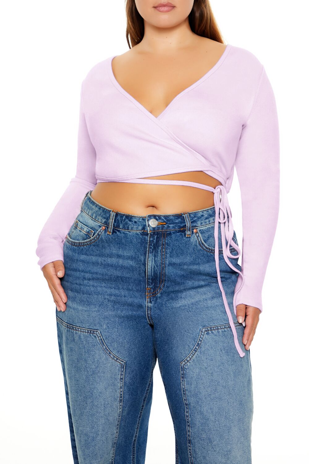 Plus Size Wrap Crop Top - Image 6
