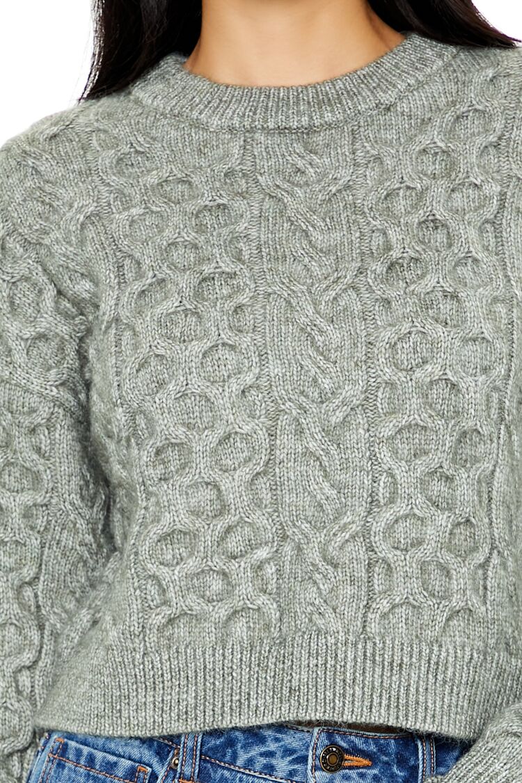 Cable & Honeycomb Knit Sweater - Image 8