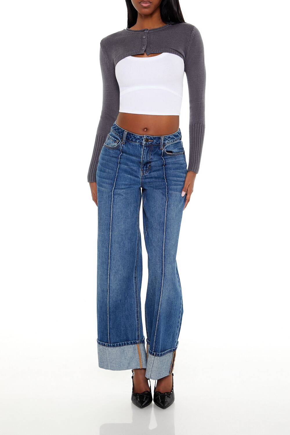 Shrug Cardigan Sweater - Image 12