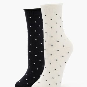 Polka Dot Crew Socks Set - 2 pack