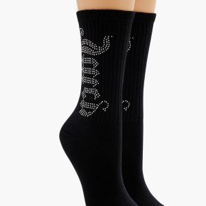 Juicy Couture Rhinestone Crew Socks