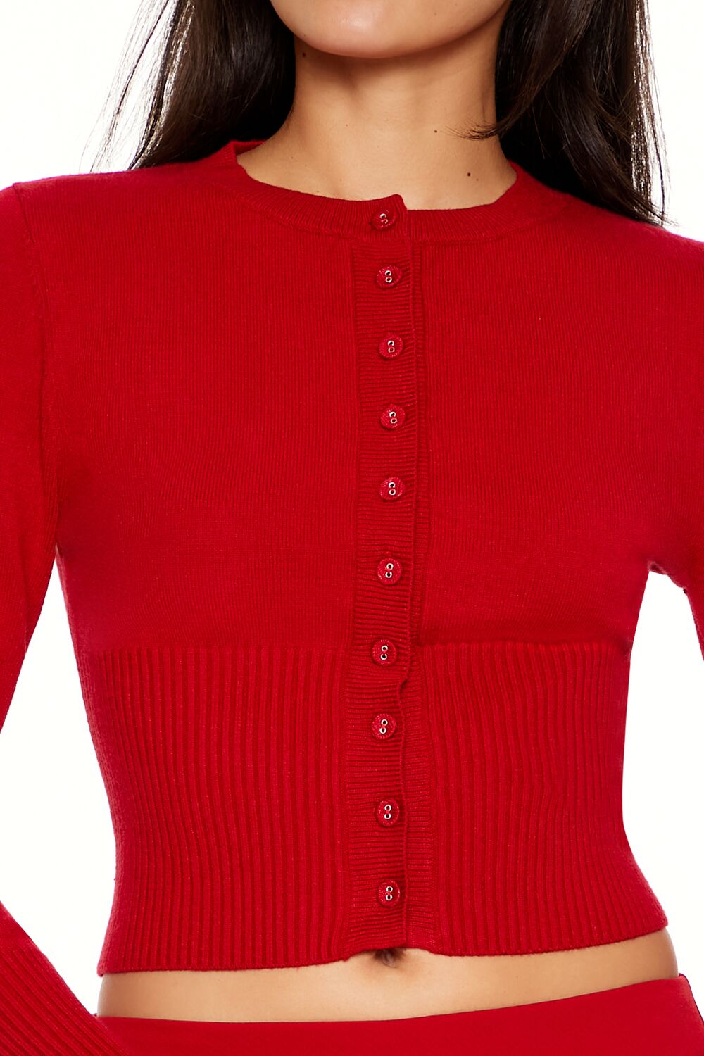 Cropped Cardigan Sweater - Image 3