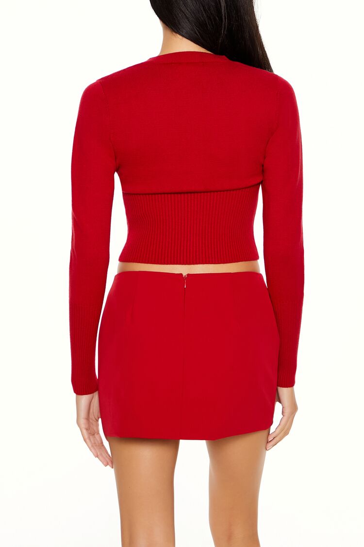 Cropped Cardigan Sweater - Image 5