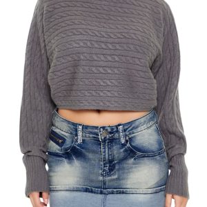 Cable Knit Turtleneck Sweater